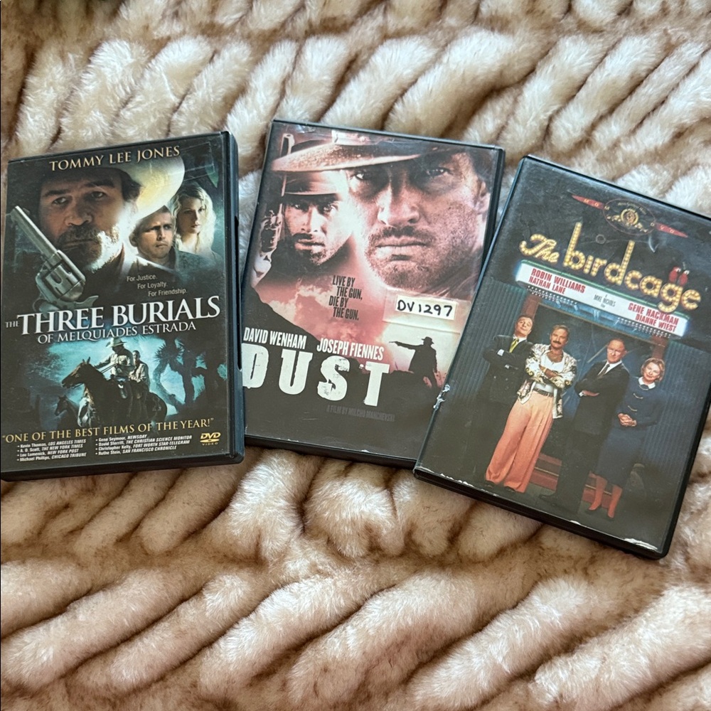 90’s DVD Movie Collection: The Three Burials, Dust, The Birdcage